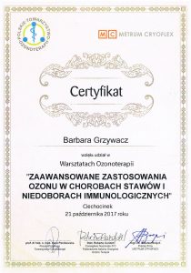 Warsztaty Polskiego Towarzystwa Ozonoterapii PTOzon „Zaawansowane zastosowania ozonu w chorobach stawów i niedoborach immunologicznych